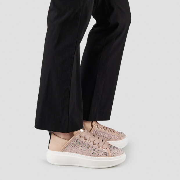 Sneakers Alexander Smith wembley woman in pastel rose leather and rhinestones - 2