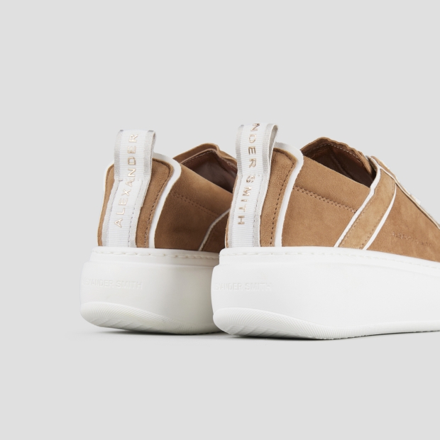 Sneakers Alexander Smith wembley high woman in brown suede and details in white leather - 5