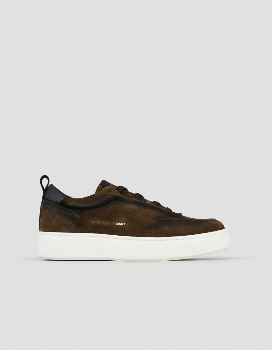 Sneakers Alexander Smith york man in military green washed suede - 1