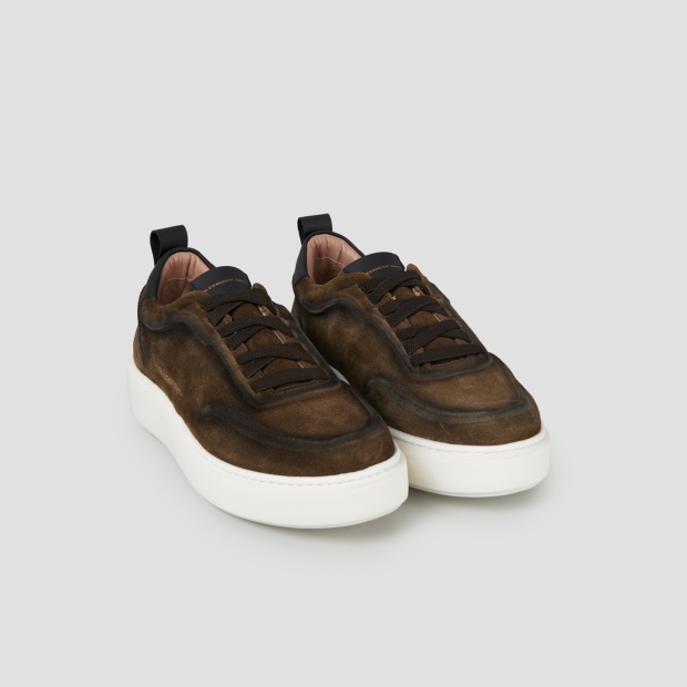 Sneakers Alexander Smith york man in military green washed suede - 4