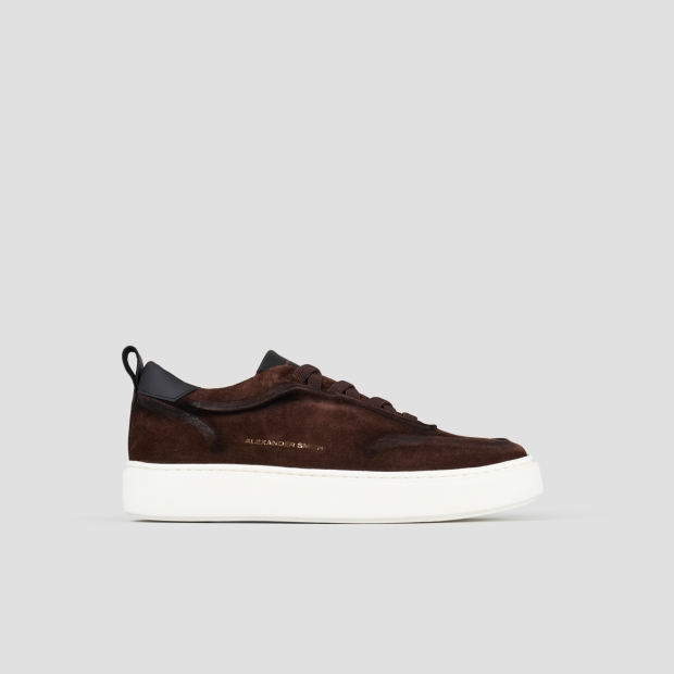Sneakers Alexander Smith york man in dark brown washed suede - 1