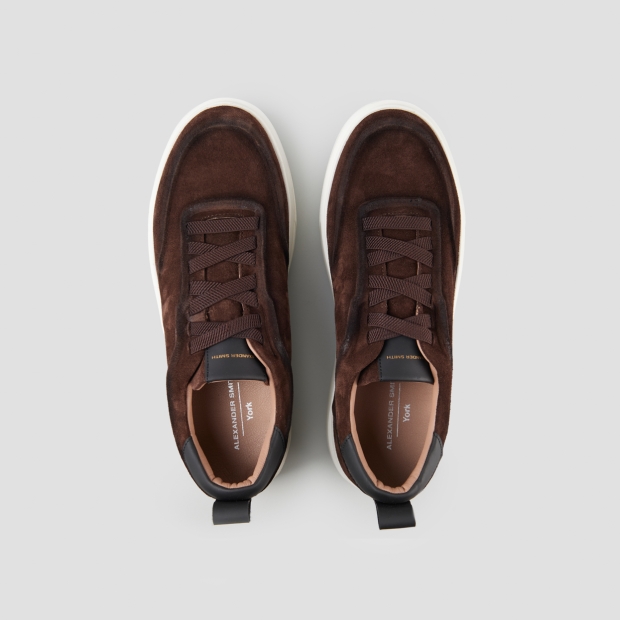 Sneakers Alexander Smith york man in dark brown washed suede - 6