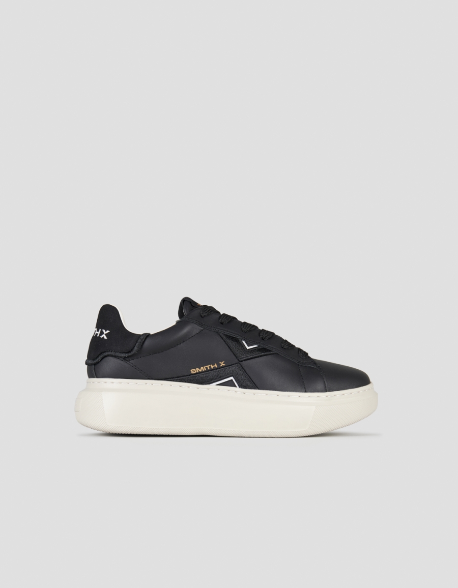 Sneakers Alexander Smith college woman in black leather - 1