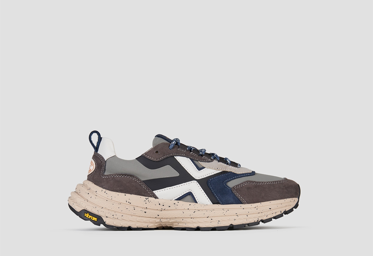 Sneakers Alexander Smith horizon man in grey suede and ripstop with vibram sole - 1