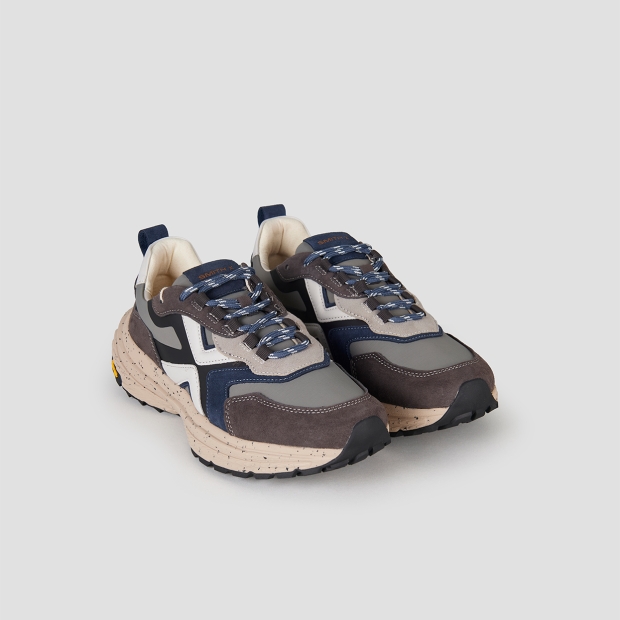 Sneakers Alexander Smith horizon man in grey suede and ripstop with vibram sole - 4
