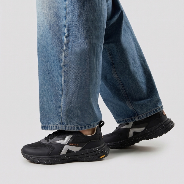 Sneakers Alexander Smith horizon man in black ripstop and black vibram sole - 2
