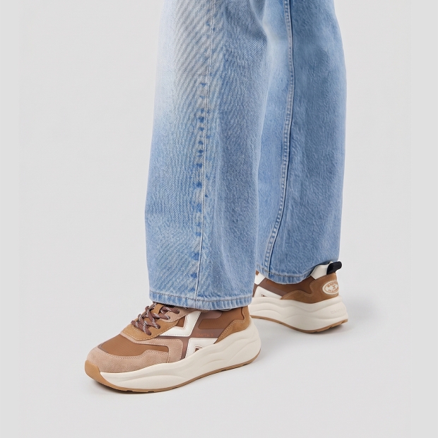 Sneakers Alexander Smith horizon woman in beige suede and sand ripstop - 2
