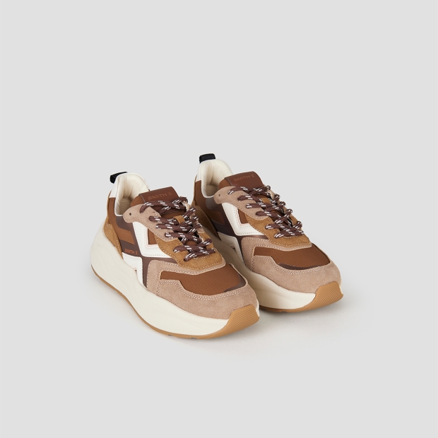 Sneakers Alexander Smith horizon woman in beige suede and sand ripstop - 4