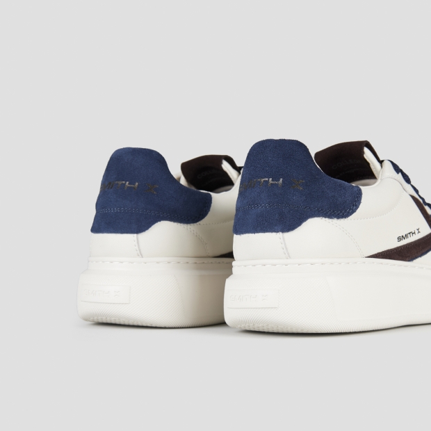 Sneakers Alexander Smith college man in white leather and suede details - 5