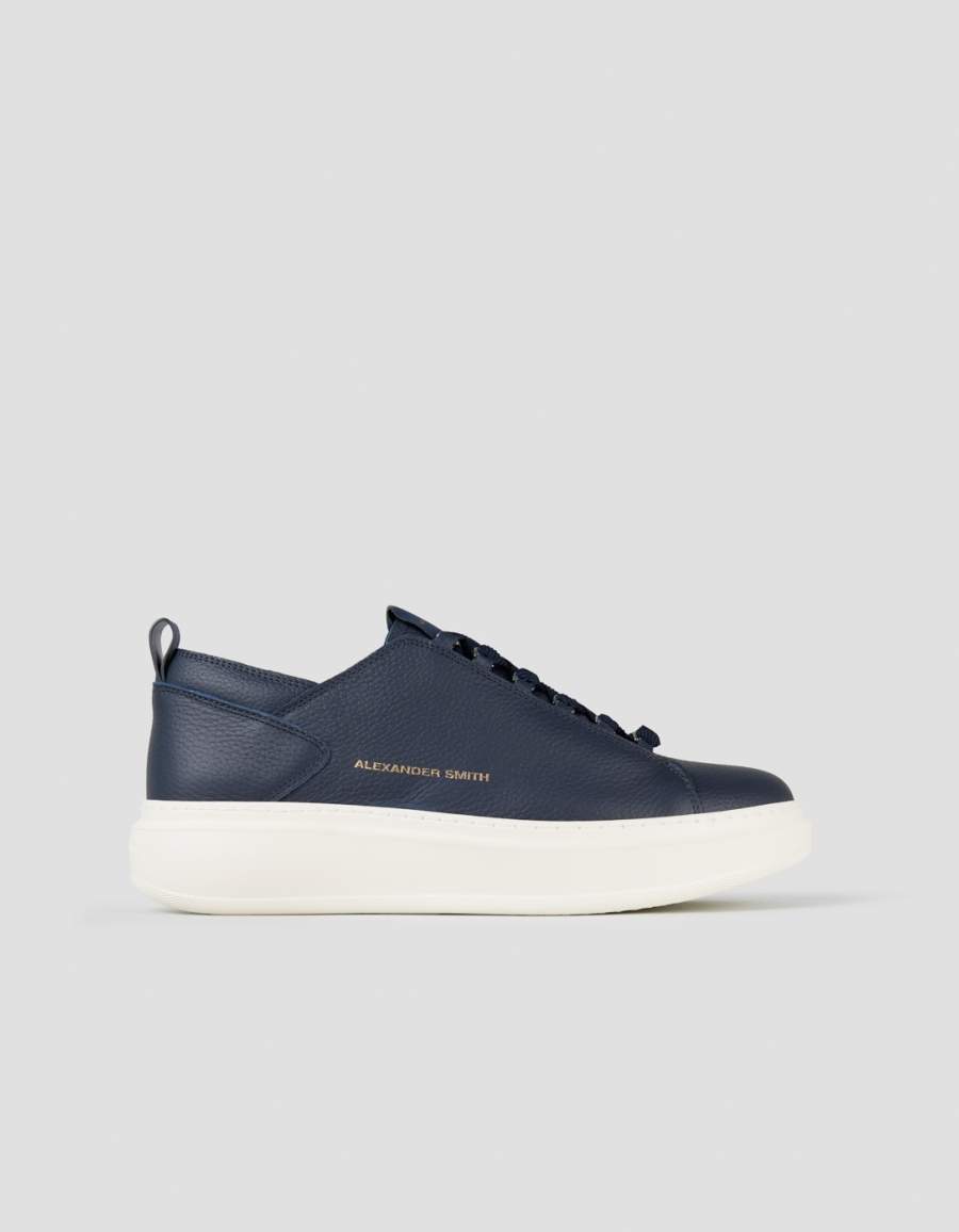 Sneakers Alexander Smith wembley man deconstructed in blue tumbled leather - 1