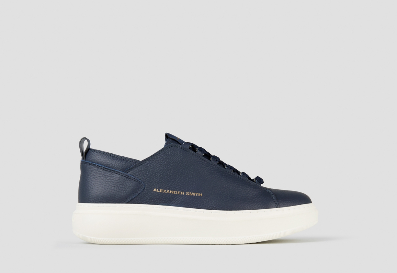 Sneakers Alexander Smith wembley man deconstructed in blue tumbled leather - 1