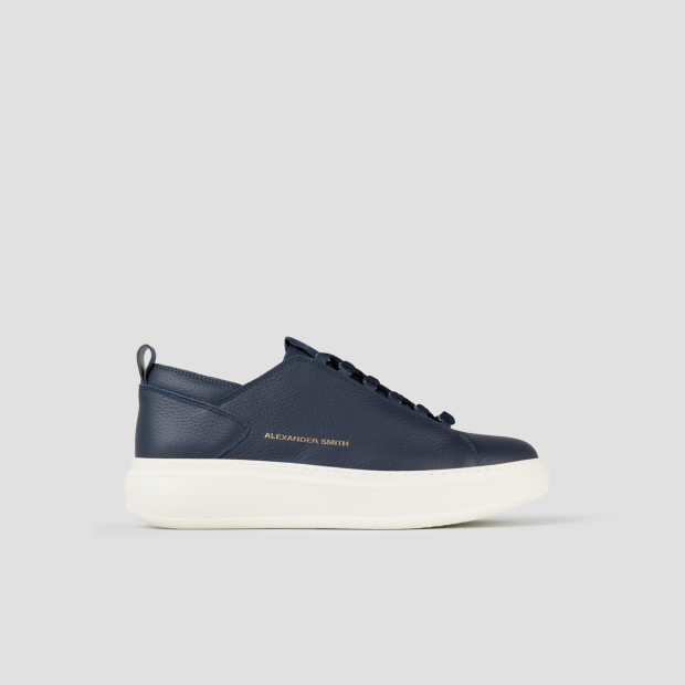 Sneakers Alexander Smith wembley man deconstructed in blue tumbled leather - 1
