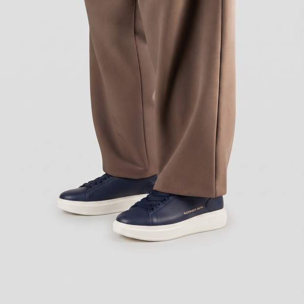 Sneakers Alexander Smith wembley man deconstructed in blue tumbled leather - 2