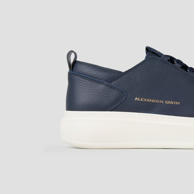 Sneakers Alexander Smith wembley man deconstructed in blue tumbled leather - 3