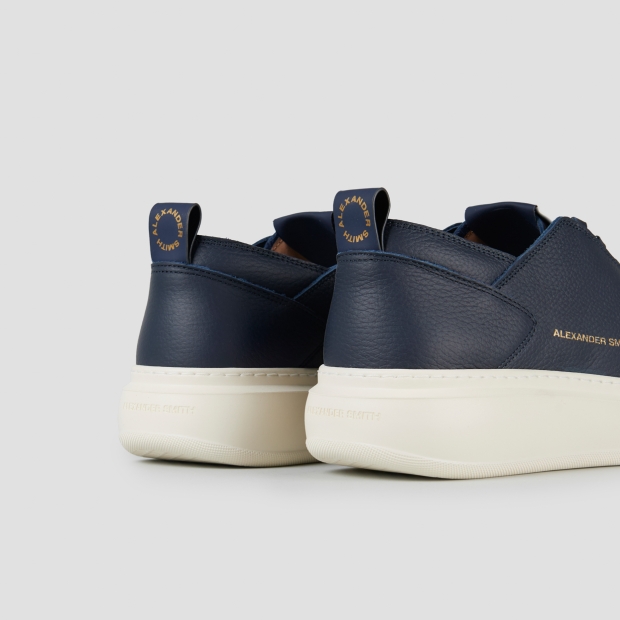 Sneakers Alexander Smith wembley man deconstructed in blue tumbled leather - 5