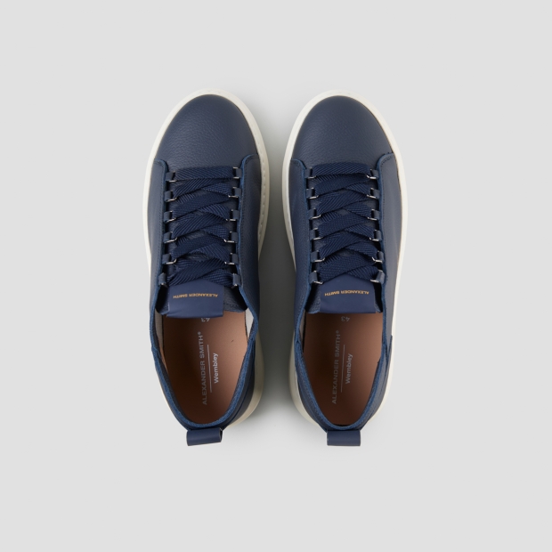 Sneakers Alexander Smith wembley man deconstructed in blue tumbled leather - 6