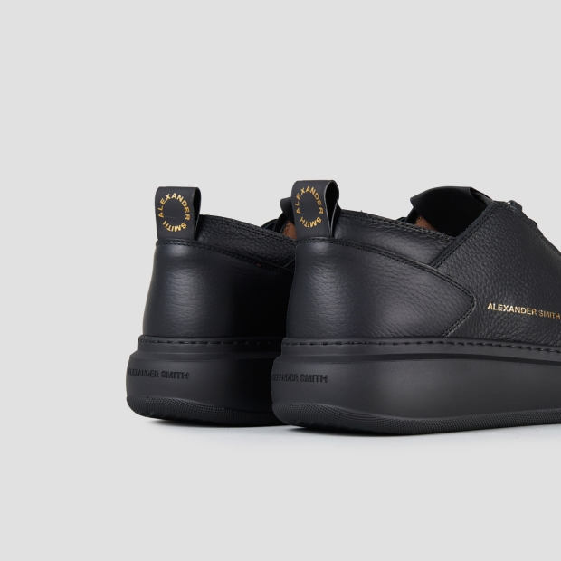 Sneakers Alexander Smith wembley man deconstructed in black tumbled leather and black sole - 5