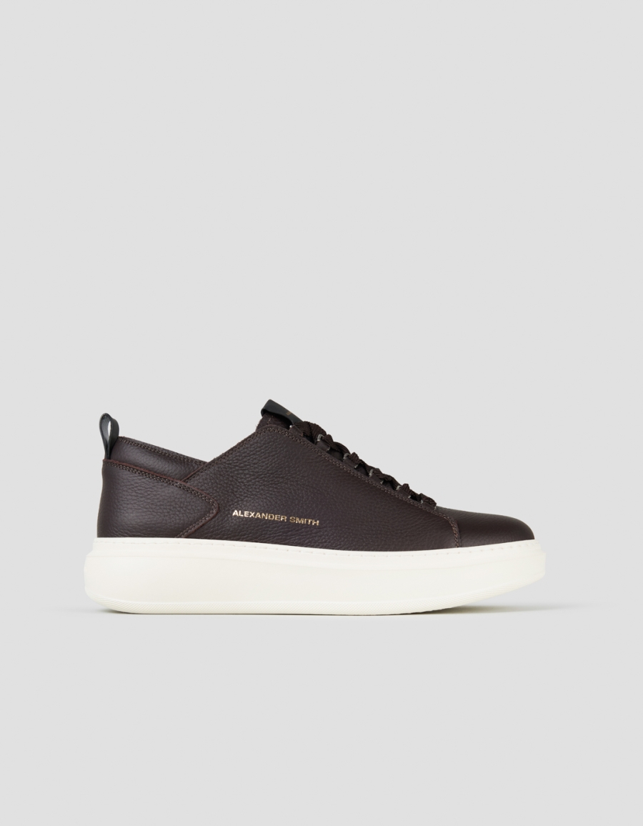 Sneakers Alexander Smith wembley man deconstructed in dark brown tumbled leather - 1