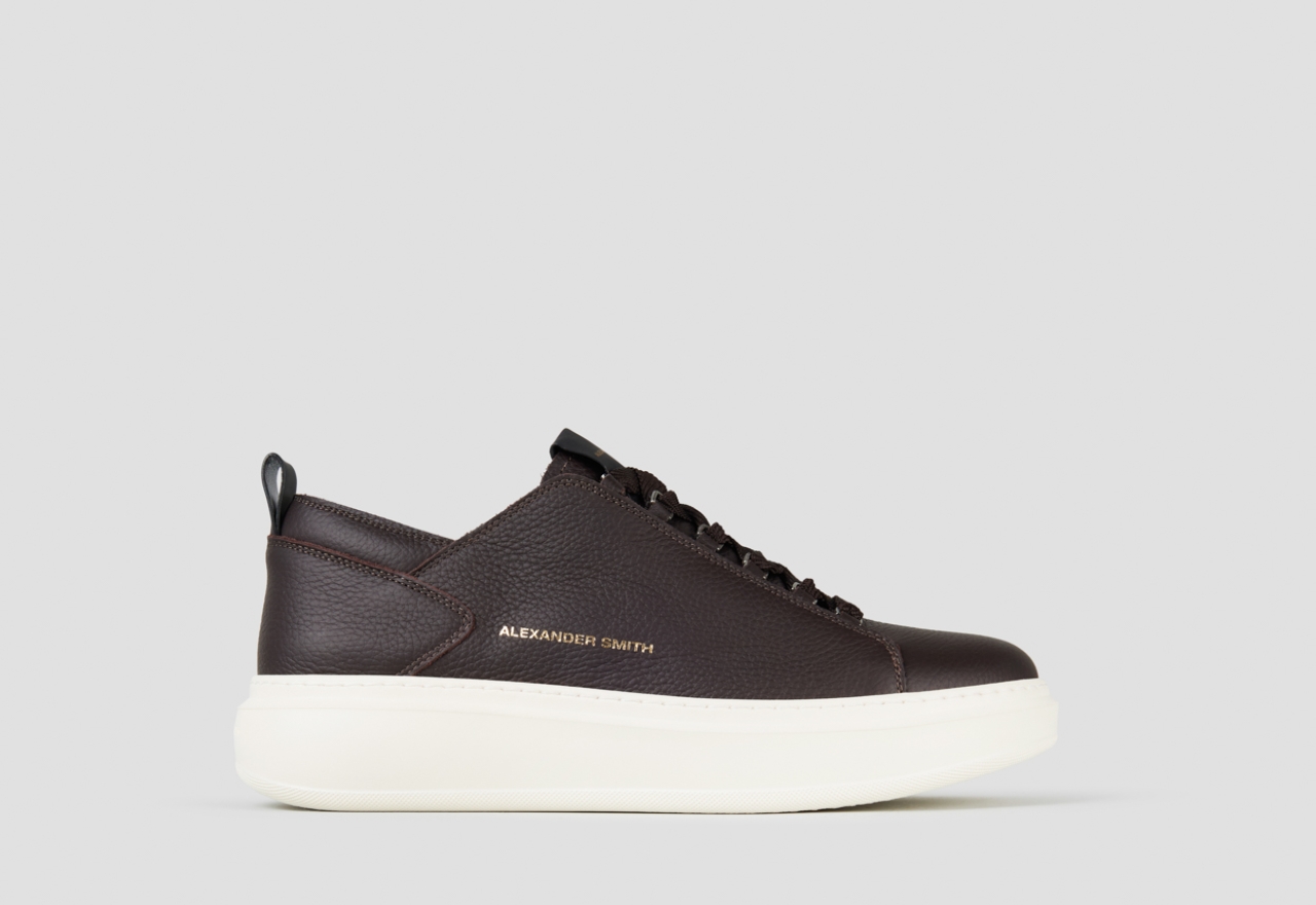 Sneakers Alexander Smith wembley man deconstructed in dark brown tumbled leather - 1