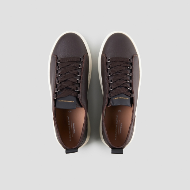 Sneakers Alexander Smith wembley man deconstructed in dark brown tumbled leather - 6