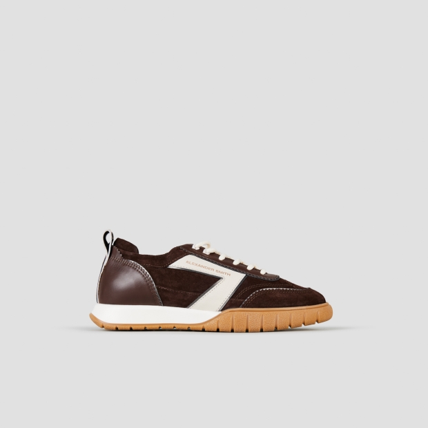 Sneakers Alexander Smith abbey woman in dark brown leather and suede - 1