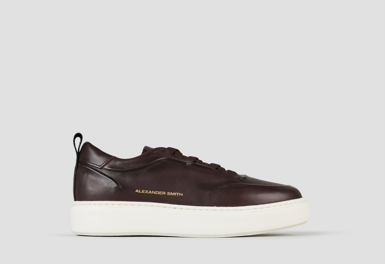 Sneakers Alexander Smith york man in dark brown brushed leather - 1