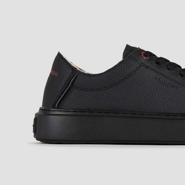 Sneakers Alexander Smith london man deconstructed in black tumbled leather and black sole - 3