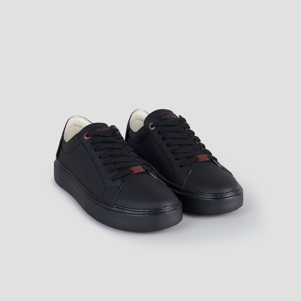 Sneakers Alexander Smith london man deconstructed in black tumbled leather and black sole - 4