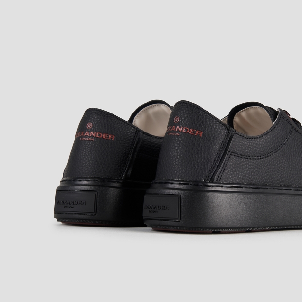 Sneakers Alexander Smith london man deconstructed in black tumbled leather and black sole - 5