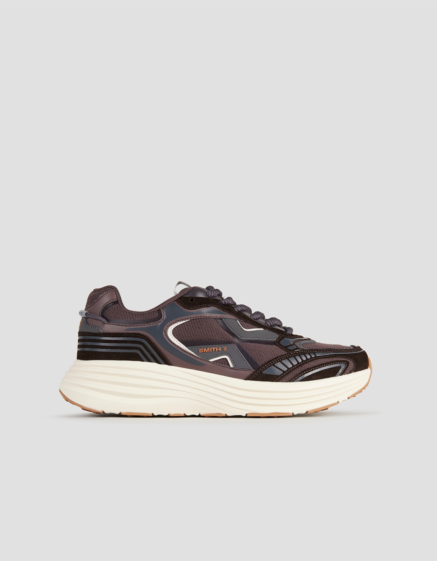 Sneakers Alexander Smith storm man in black and dark brown technical fabric - 1