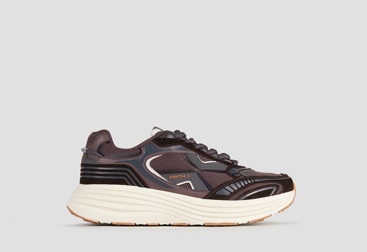 Sneakers Alexander Smith storm man in black and dark brown technical fabric - 1