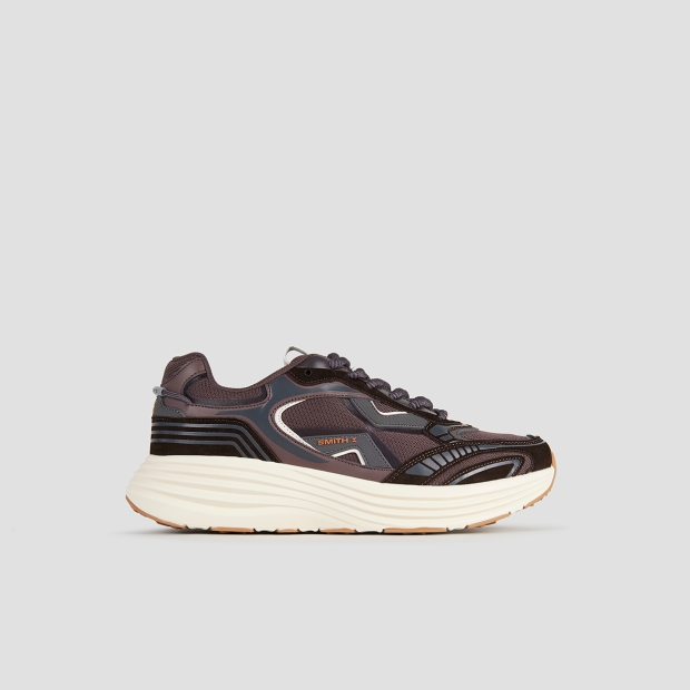 Sneakers Alexander Smith storm man in black and dark brown technical fabric - 1