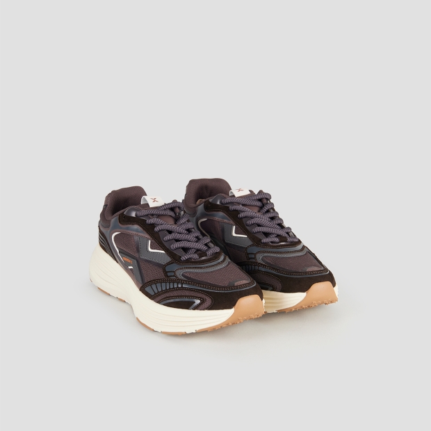 Sneakers Alexander Smith storm man in black and dark brown technical fabric - 4