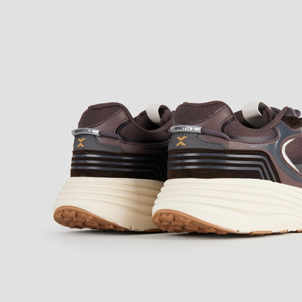 Sneakers Alexander Smith storm man in black and dark brown technical fabric - 5