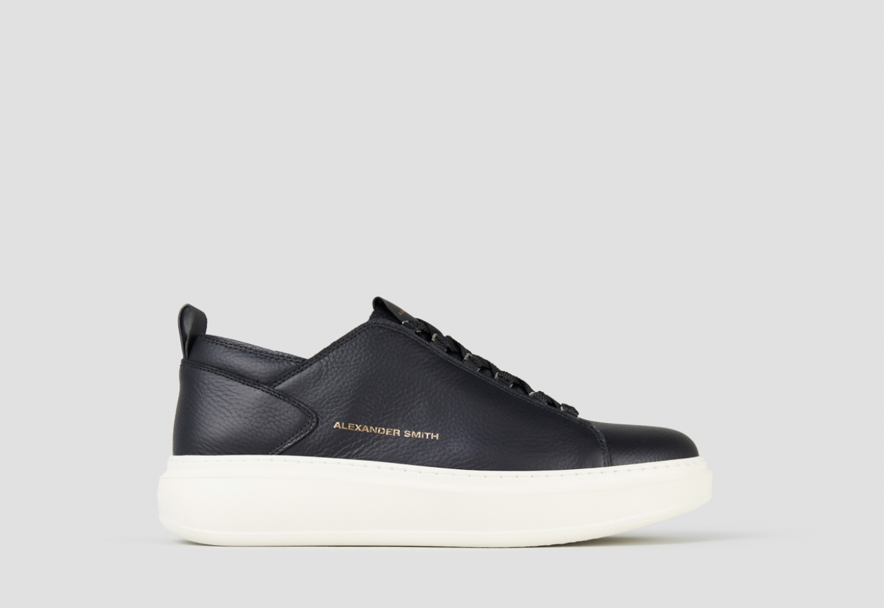 Sneakers Alexander Smith wembley man deconstructed in black tumbled leather - 1