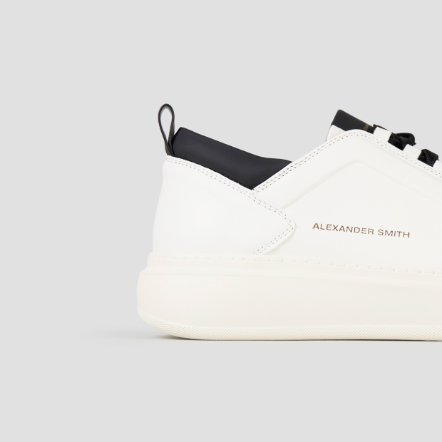 Sneakers Alexander Smith wembley man high frequency in white leather and black details - 3