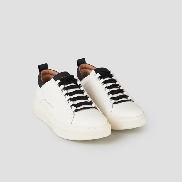 Sneakers Alexander Smith wembley man high frequency in white leather and black details - 4