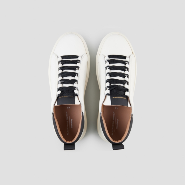 Sneakers Alexander Smith wembley man high frequency in white leather and black details - 6