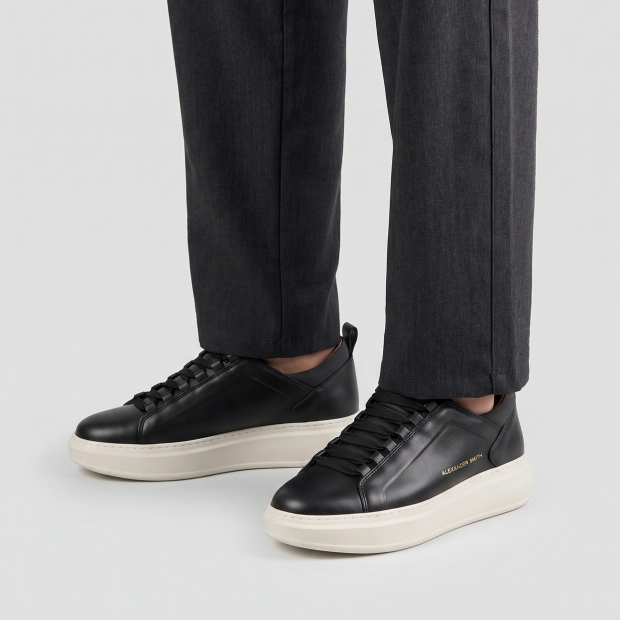 Sneakers Alexander Smith wembley man high frequency in black leather - 2