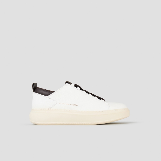 Sneakers Alexander Smith wembley man deconstructed in white tumbled leather and brown details - 1