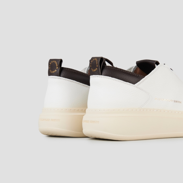 Sneakers Alexander Smith wembley man deconstructed in white tumbled leather and brown details - 5