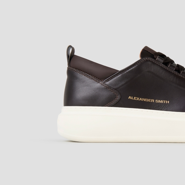 Sneakers Alexander Smith wembley man high frequency in dark brown leather - 3