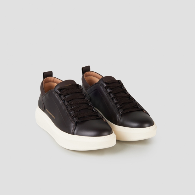 Sneakers Alexander Smith wembley man high frequency in dark brown leather - 4
