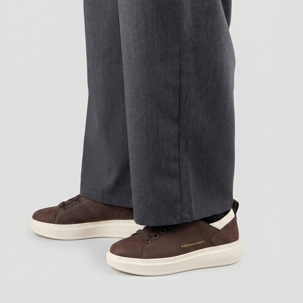 Sneakers Alexander Smith wembley man deconstructed in dark brown tumbled nubuck - 2