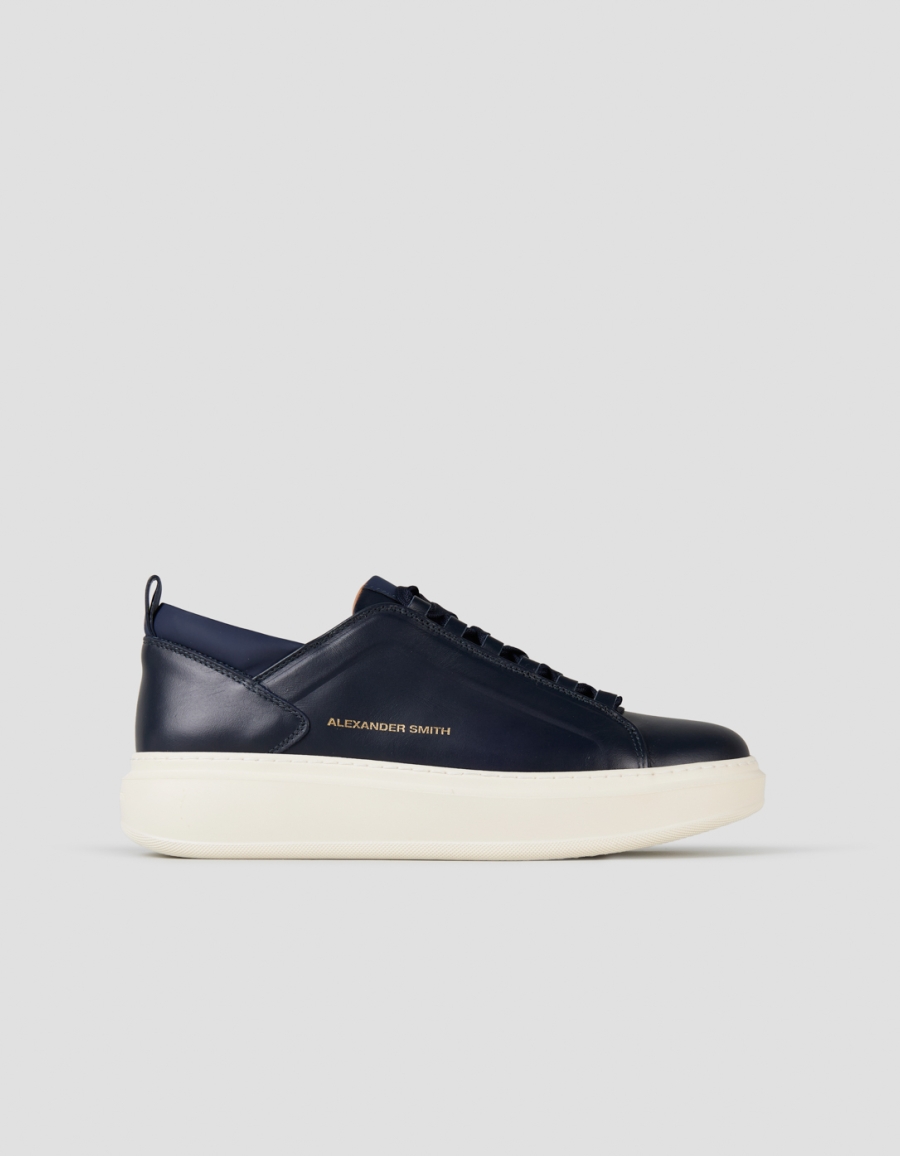 Sneakers Alexander Smith wembley man high frequency in blue leather - 1