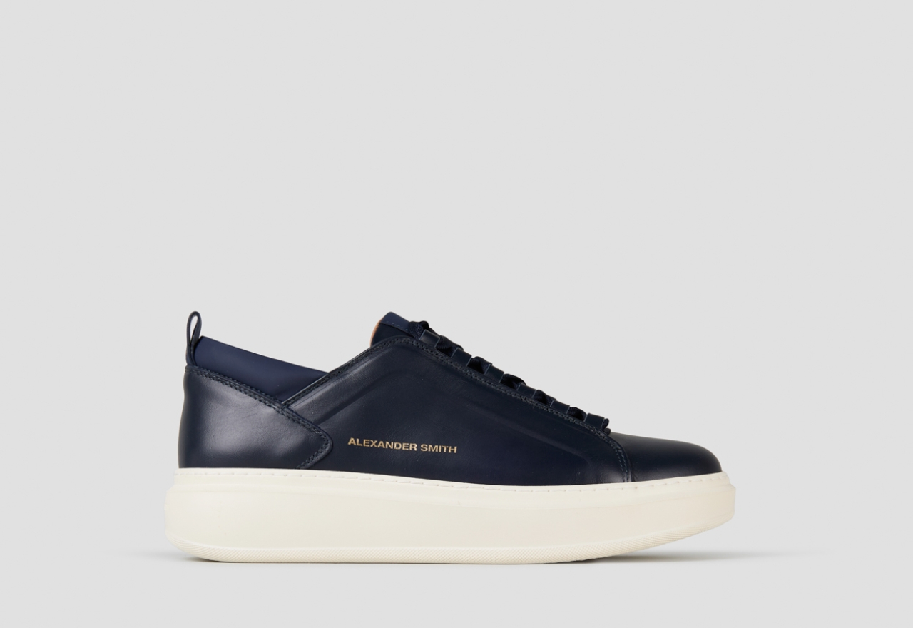 Sneakers Alexander Smith wembley man high frequency in blue leather - 1