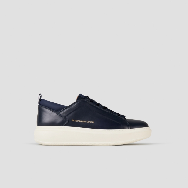 Sneakers Alexander Smith wembley man high frequency in blue leather - 1