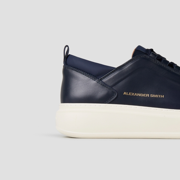 Sneakers Alexander Smith wembley man high frequency in blue leather - 3