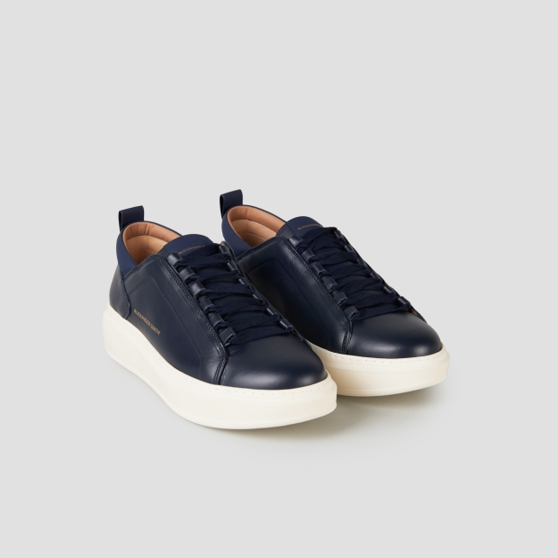 Sneakers Alexander Smith wembley man high frequency in blue leather - 4