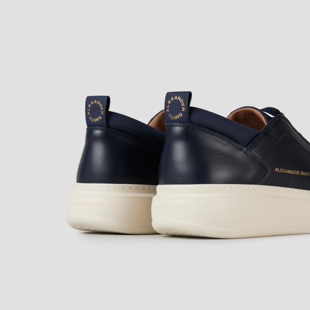Sneakers Alexander Smith wembley man high frequency in blue leather - 5